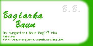 boglarka baun business card